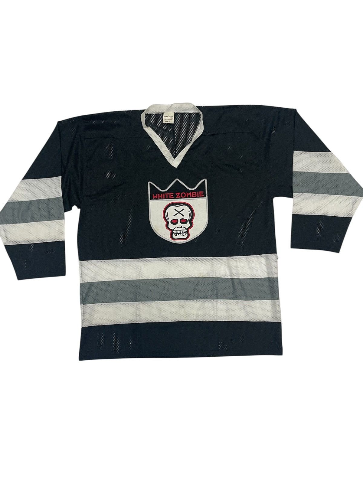 Band Tees Vintage 90’s White Zombie band Hockey Jersey Polygram Skull Size US XL / EU 56 / 4 - 2 Thumbnail