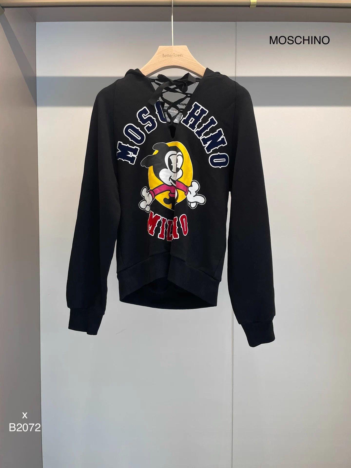 Moschino Moschino Black Floral Cotton Hoodie F36 Size XS / US 0-2 / IT 36-38 - 1 Thumbnail