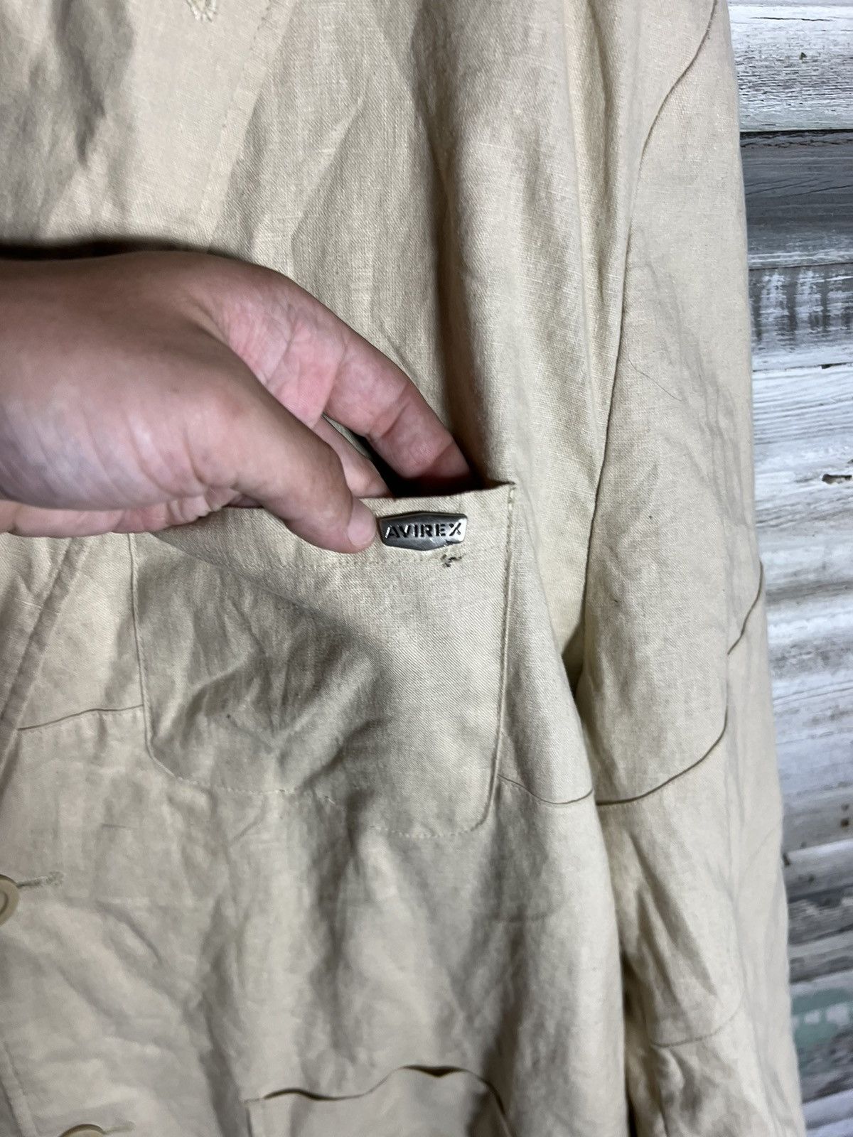 Avirex × Vintage Vintage AVIREX Jacket Beige Blazer 90s Y2K XXXL Size US XXL / EU 58 / 5 - 4 Thumbnail