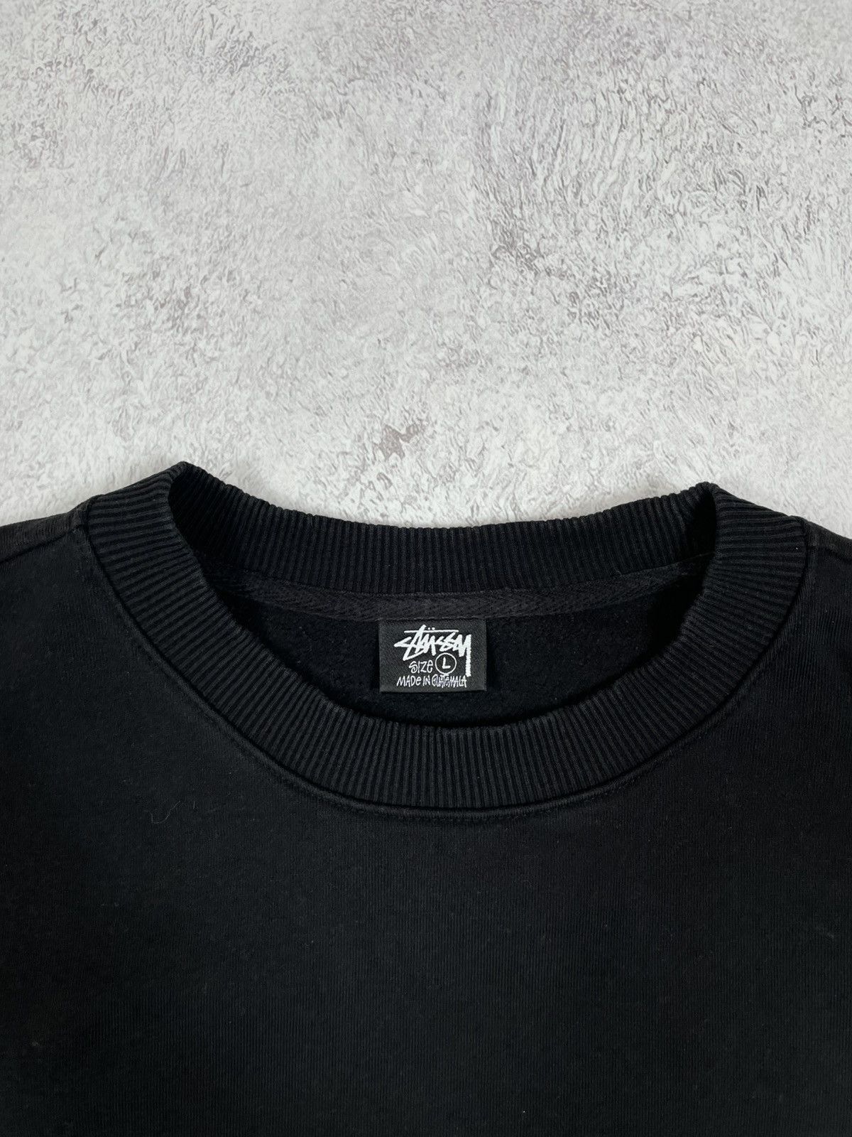 Stussy Vintage Stussy Black Sweatshirt Big Logo Crewneck L Size US L / EU 52-54 / 3 - 3 Thumbnail
