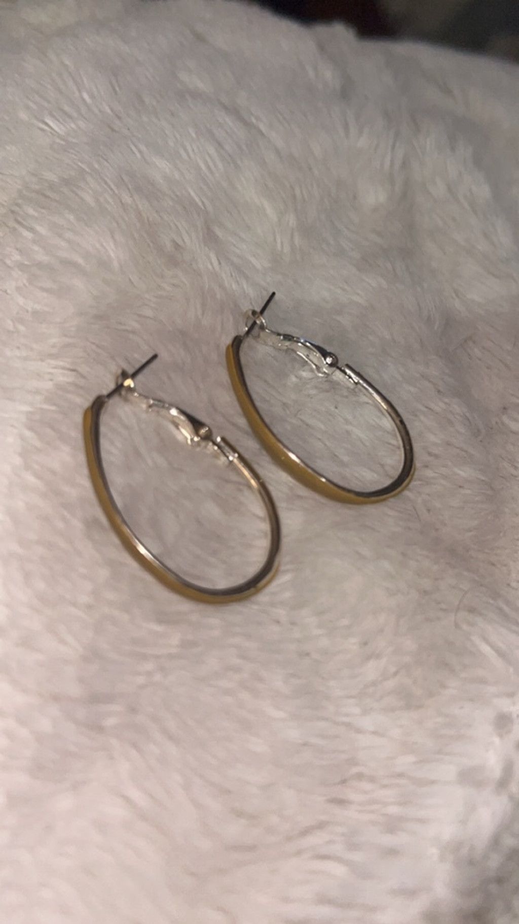 The Unbranded Brand Women's Unbranded Gold & Silver Tone Hoop Earrings One Size Size ONE SIZE - 1 Thumbnail