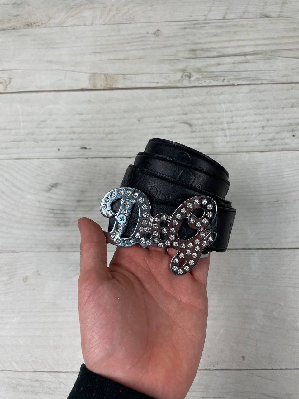 Dolce&Gabbana Men 00S Studs Leather Belt Y2K Luxury Elegant