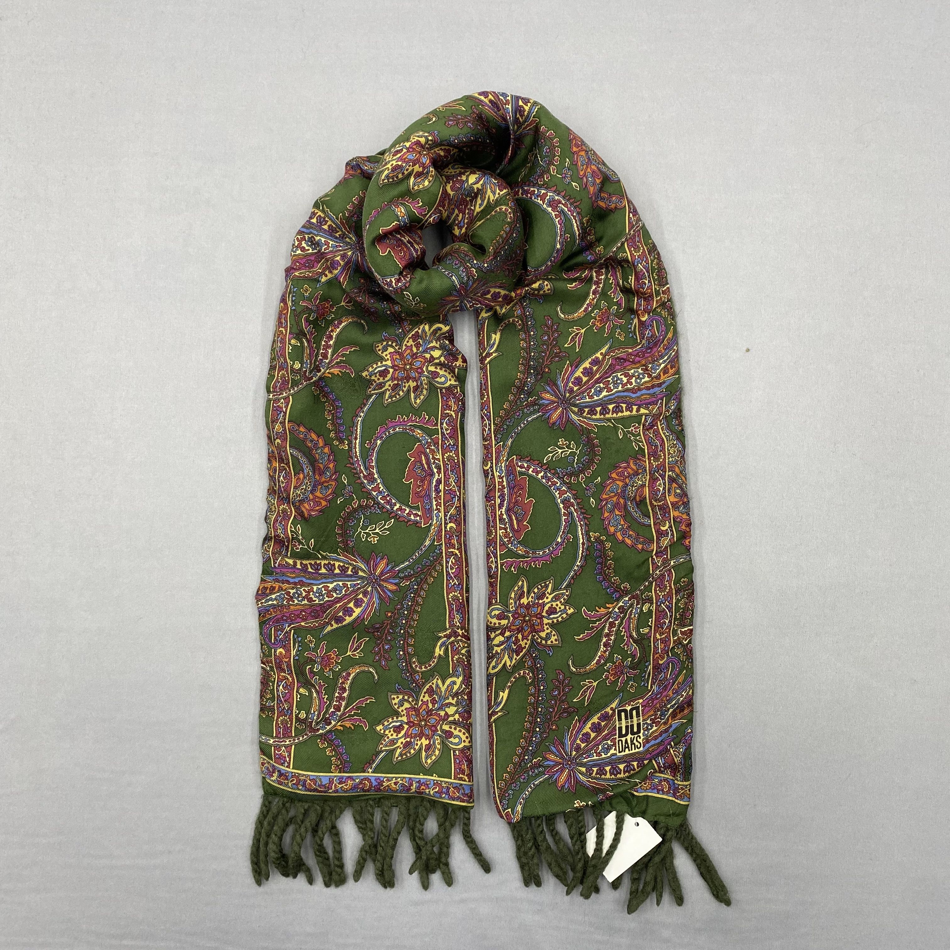 DAKS Vintage DAKS Scarf Wool SILK Paisley Muffler Winter Size ONE SIZE - 1 Thumbnail
