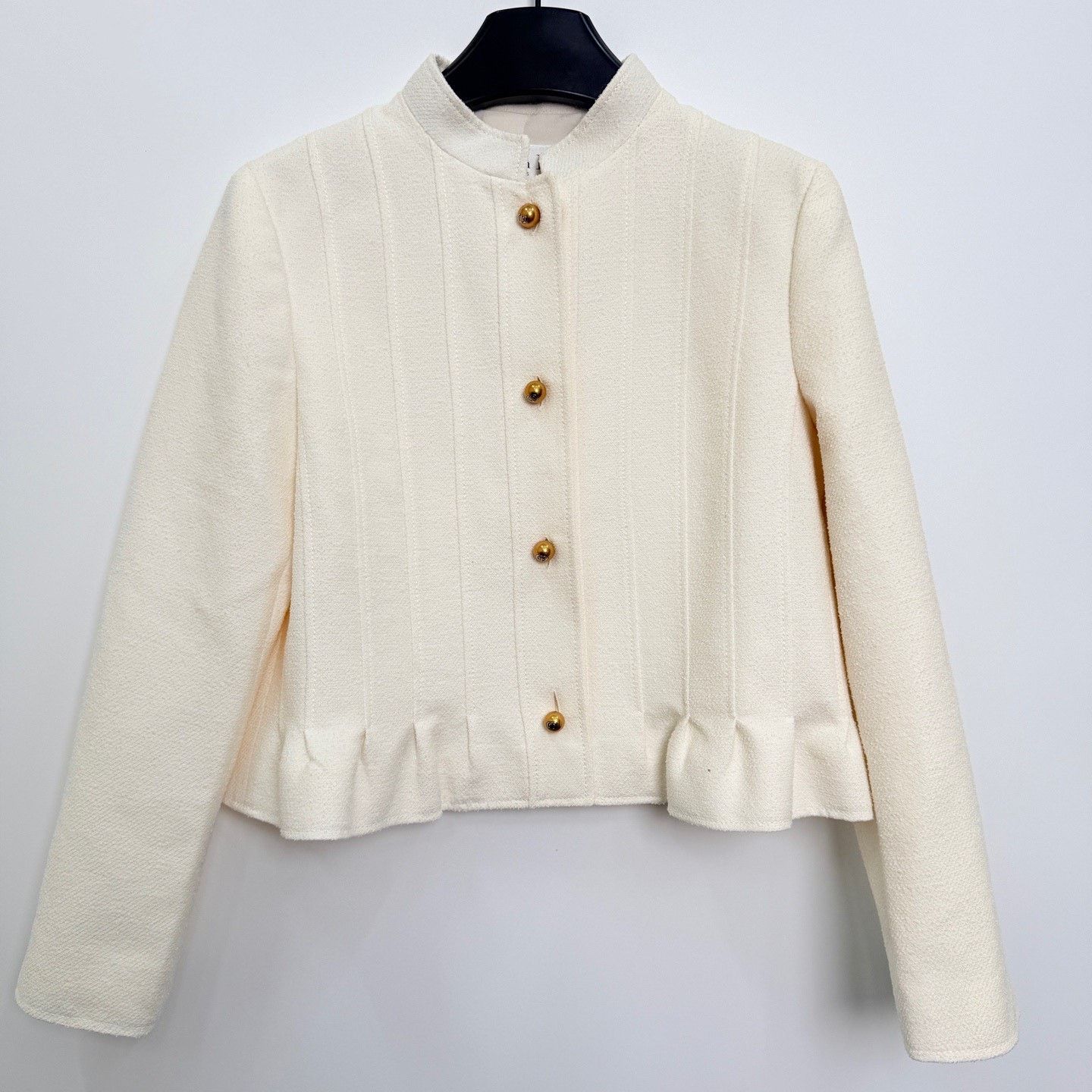 Dior Dior Wool Blend Ruffled Short Blazer Size S / US 4 / IT 40 - 1 Thumbnail
