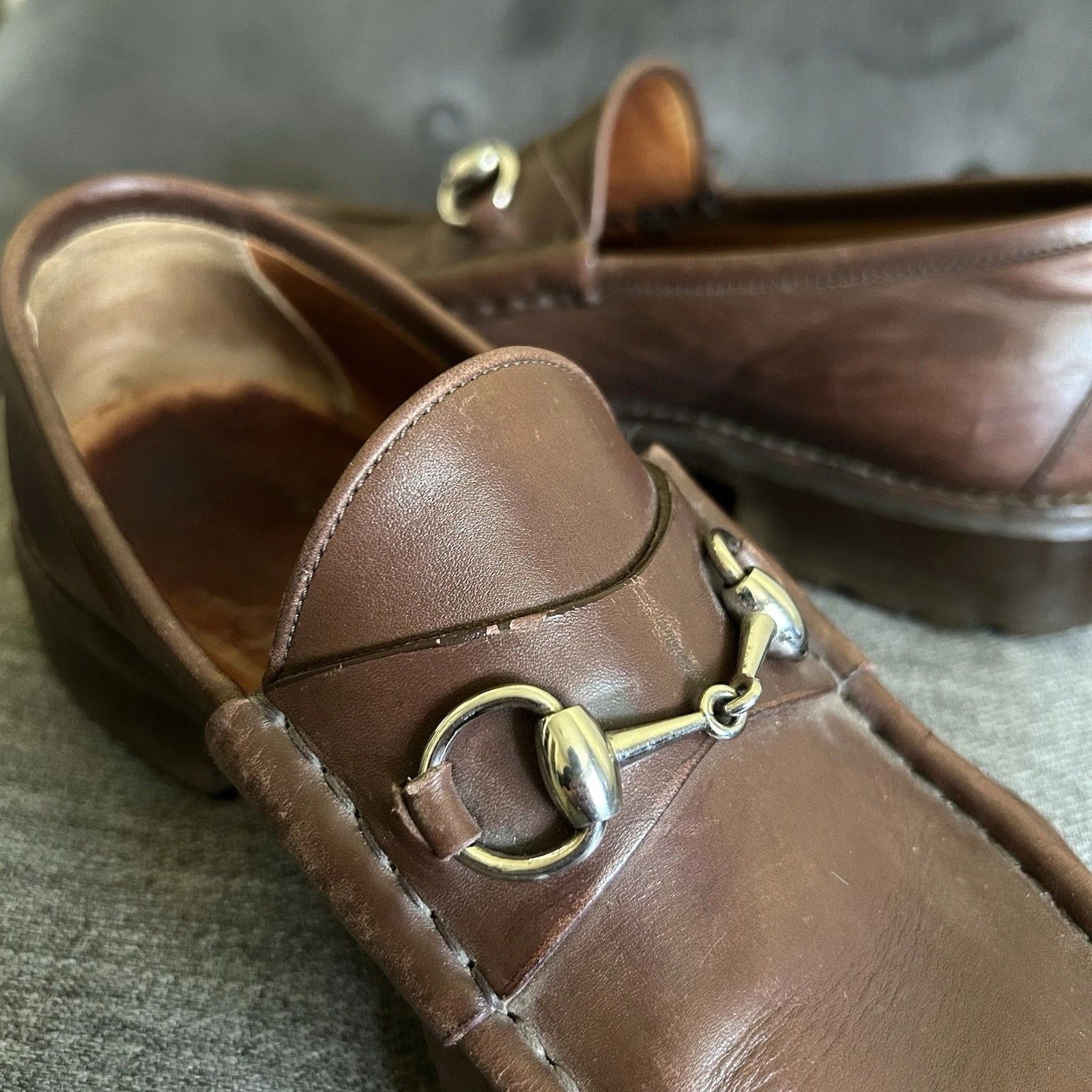 Gucci Gucci Horsebit Loafers Brown Leather 10 D Size US 10 / EU 43 - 5 Thumbnail