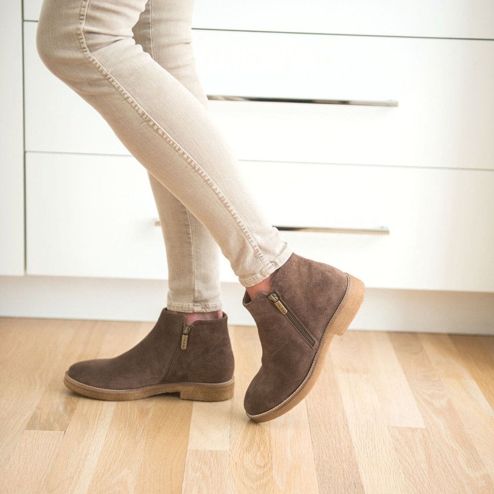 Other ITALEAU Foliana Waterproof Suede Boots Nut Brown Size EU/38 Size US 7.5 / IT 37.5 - 1 Thumbnail
