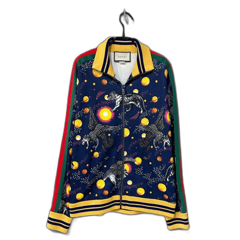 Gucci Gucci Zip-Up Jacket with Cosmic Print Size US L / EU 52-54 / 3 - 1 Thumbnail