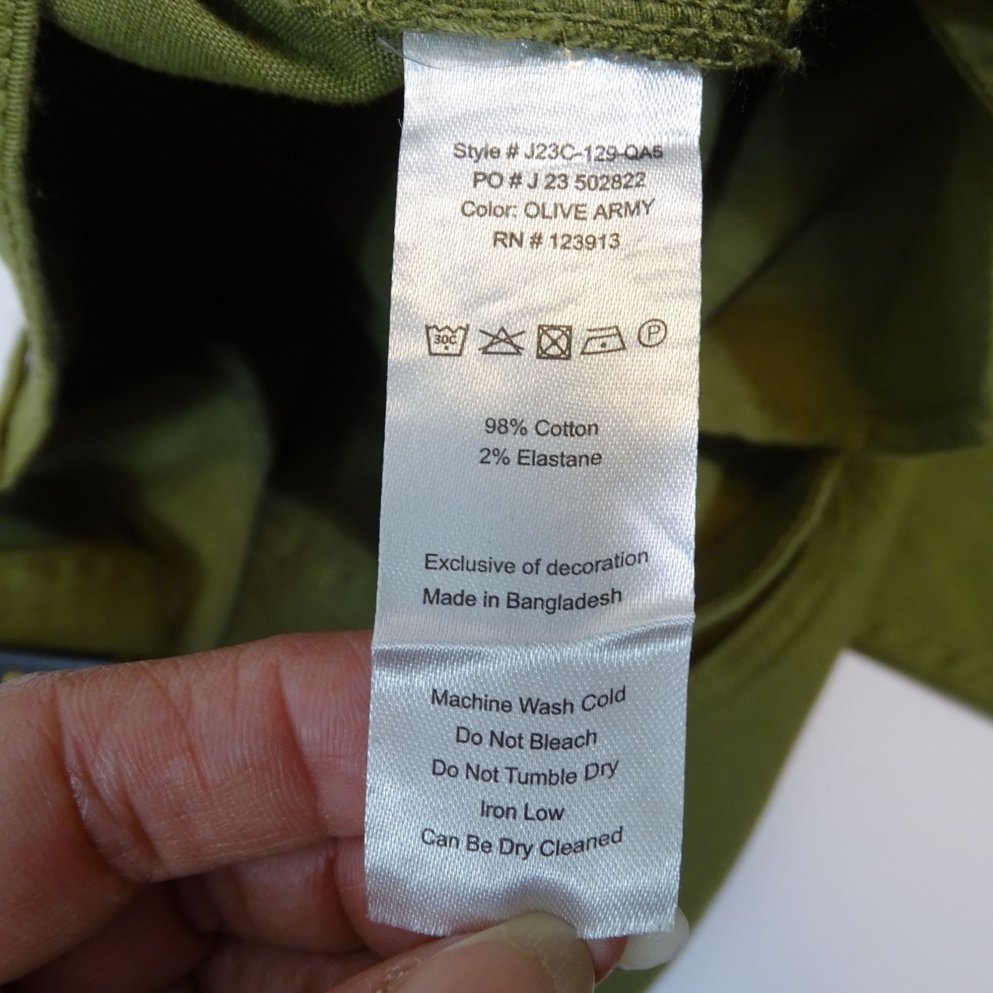 JACHS NY Jachs NY Men Slim Fit 5-Pocket Olive Army Green Chino Pants Size US 42 / EU 58 - 6 Thumbnail