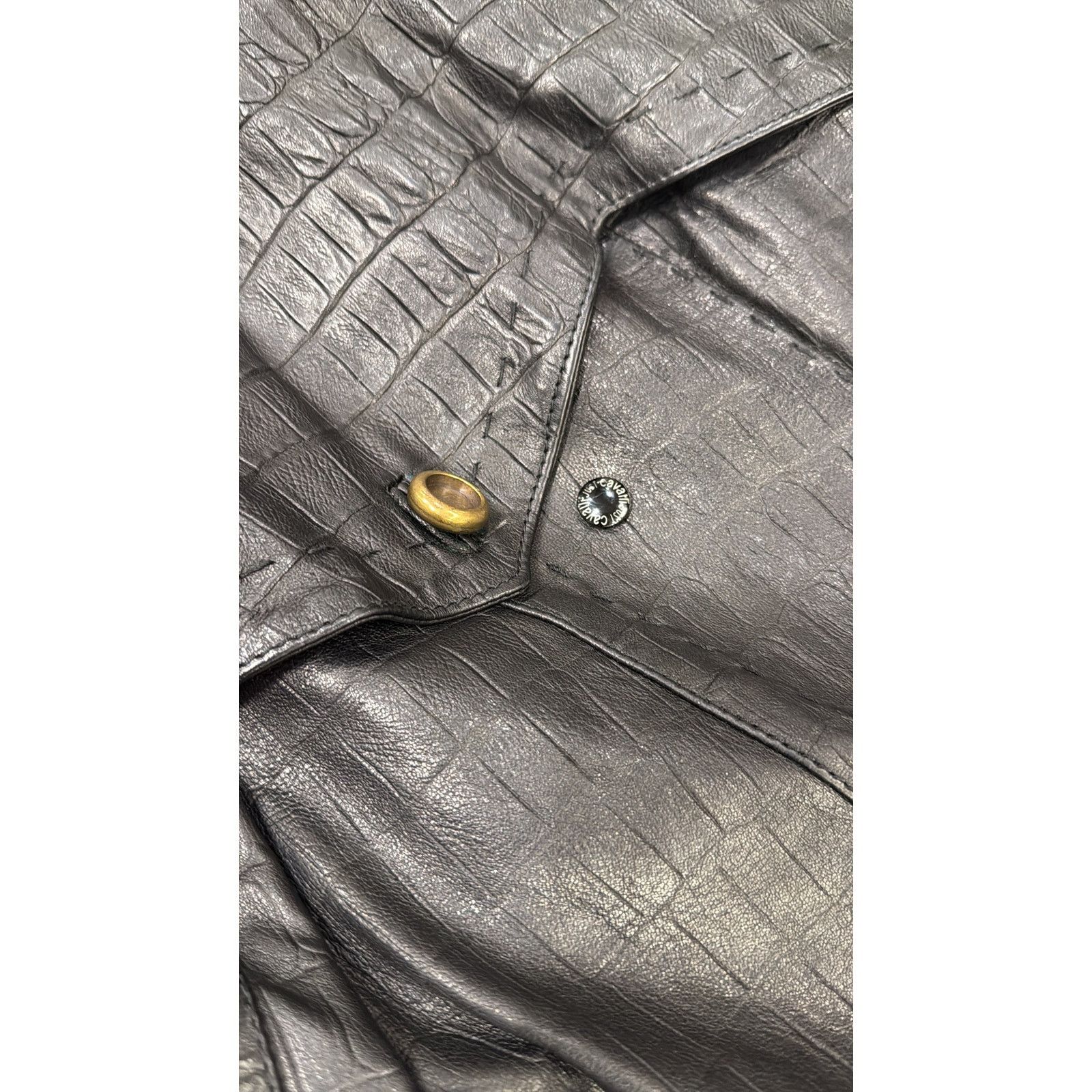 Roberto Cavalli 2000s Cavalli heavy leather coat Size M / US 6-8 / IT 42-44 - 8 Thumbnail