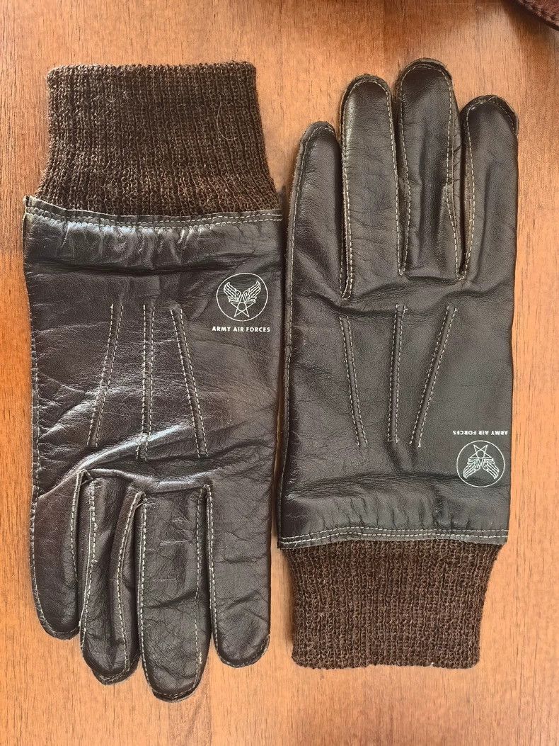 The Real McCoy's the real mccoys A10 Winter Flight Gloves Horse Leather Clas Size ONE SIZE - 2 Thumbnail