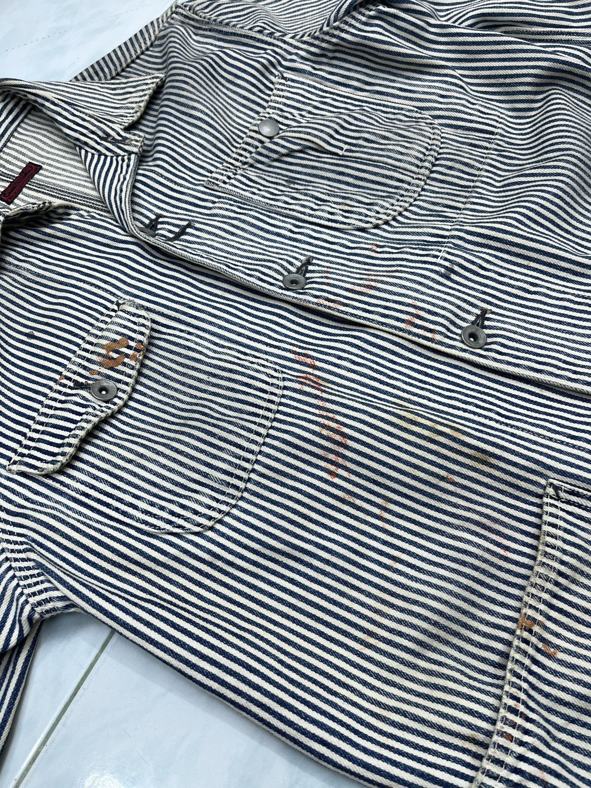 Johnbull 🔥🔥🔥ARCHIVE VINTAGE JOHN BULL HICKORY STRIPE CHORE JACKET Size US M / EU 48-50 / 2 - 17 Thumbnail