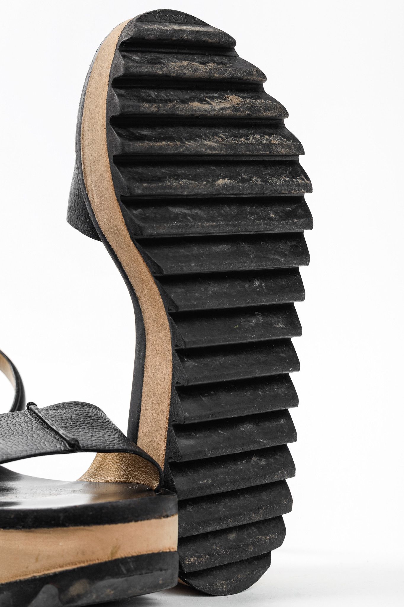 Balenciaga Balenciaga Pebbled Leather Ankle-Strap Flatform Sandals Size US 10 / IT 40 - 5 Thumbnail