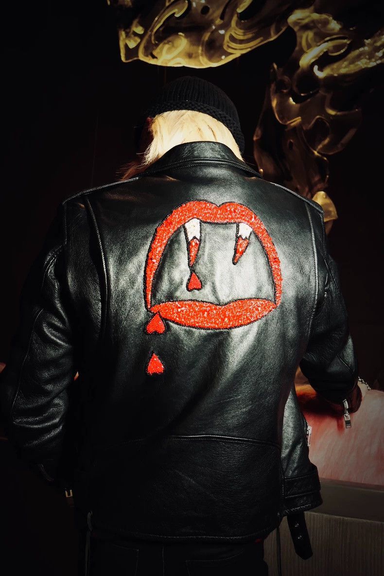 Saint Laurent Paris saint laurent black leather lip jacket-2507 Size US L / EU 52-54 / 3 - 1 Thumbnail