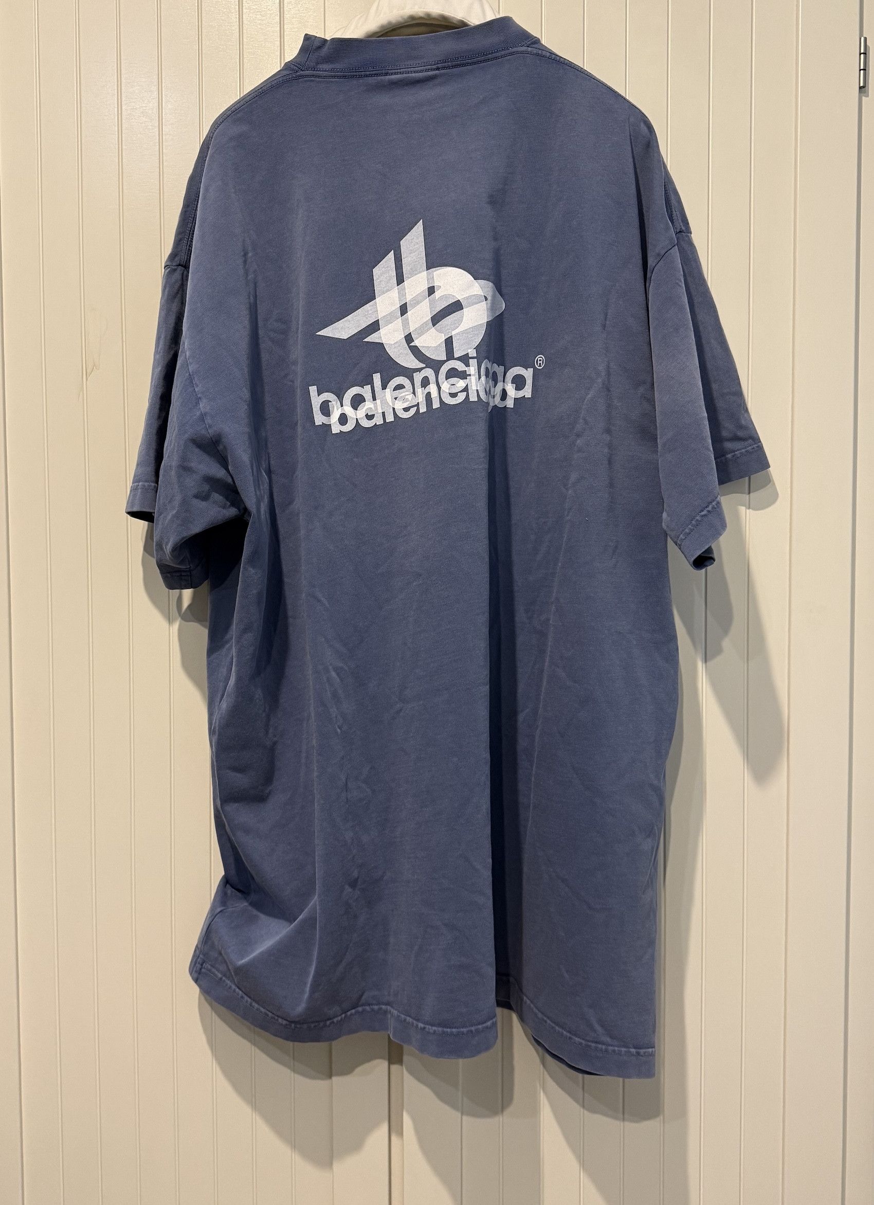 Balenciaga FINAL DROP / FW'23 Double logo T-shirt Size US L / EU 52-54 / 3 - 2 Thumbnail