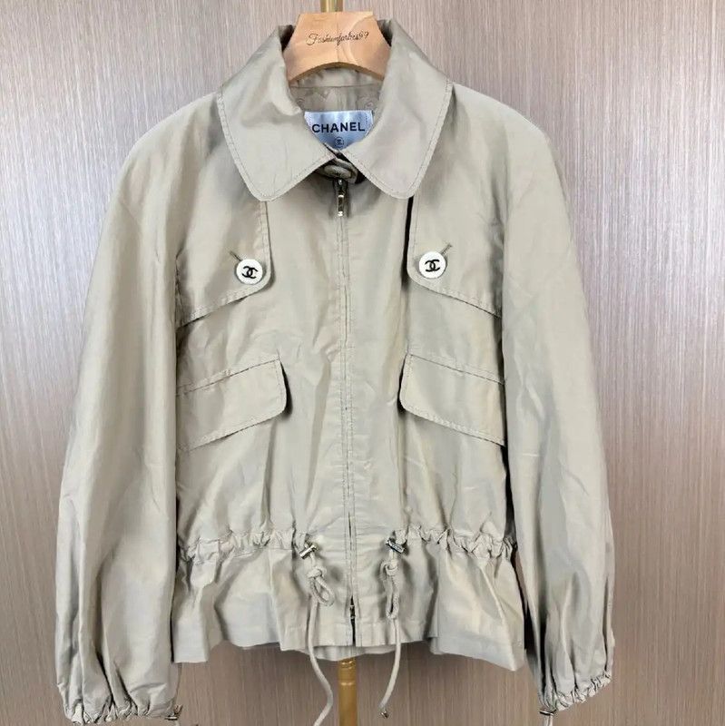 Chanel Cotton Beige Jacket for Women 0089