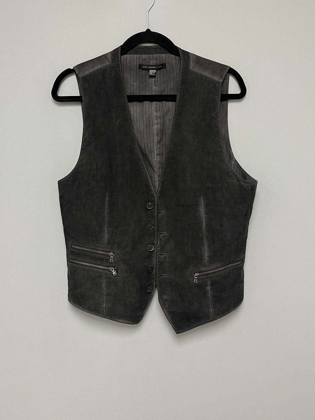 John Varvatos Cold Water Wash Zipper Vest. 38 Size US M / EU 48-50 / 2 - 5 Thumbnail