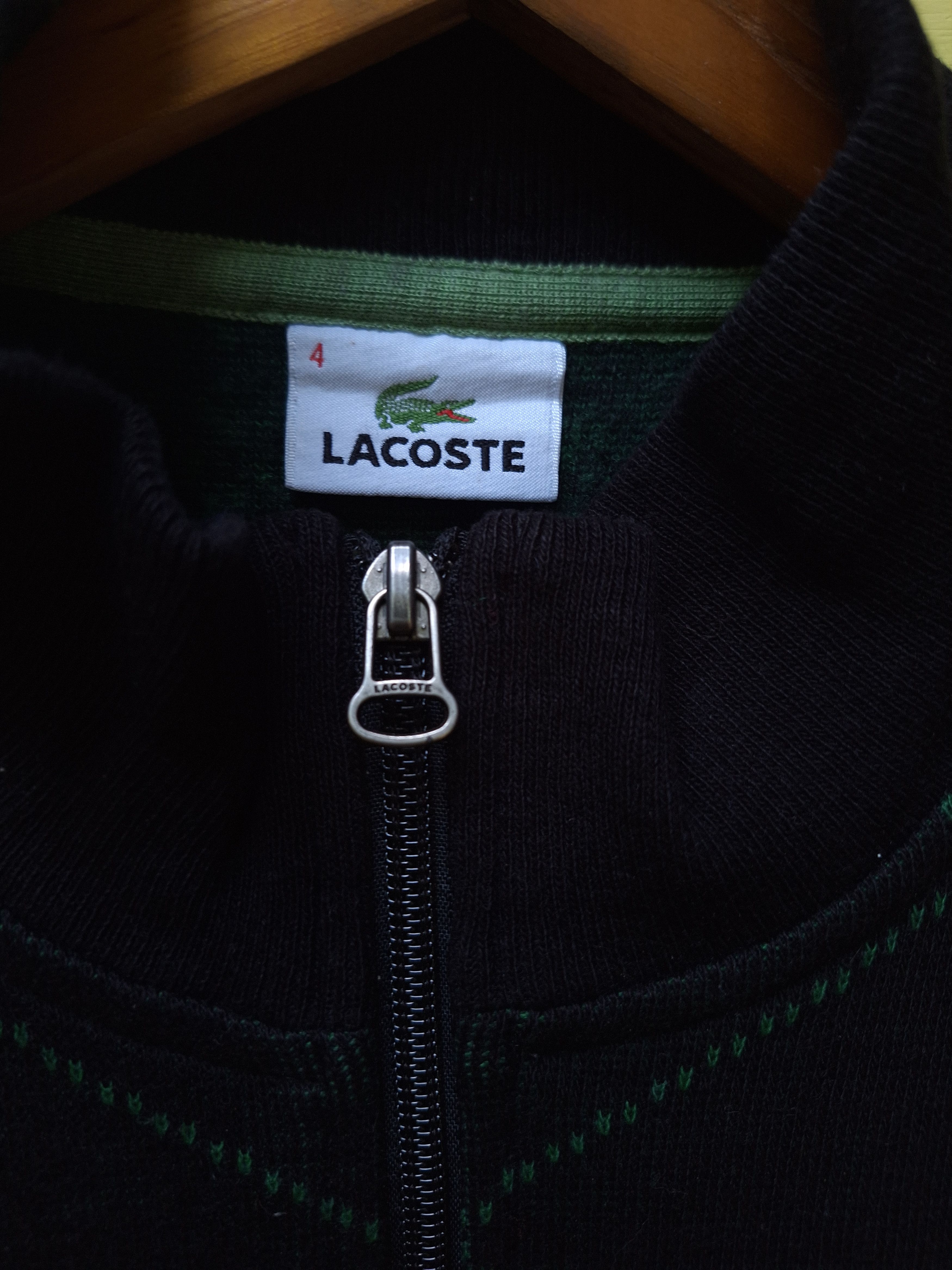 Lacoste × Vintage Lacoste Zipper Sweatshirt Checkered Black Size US L / EU 52-54 / 3 - 5 Thumbnail