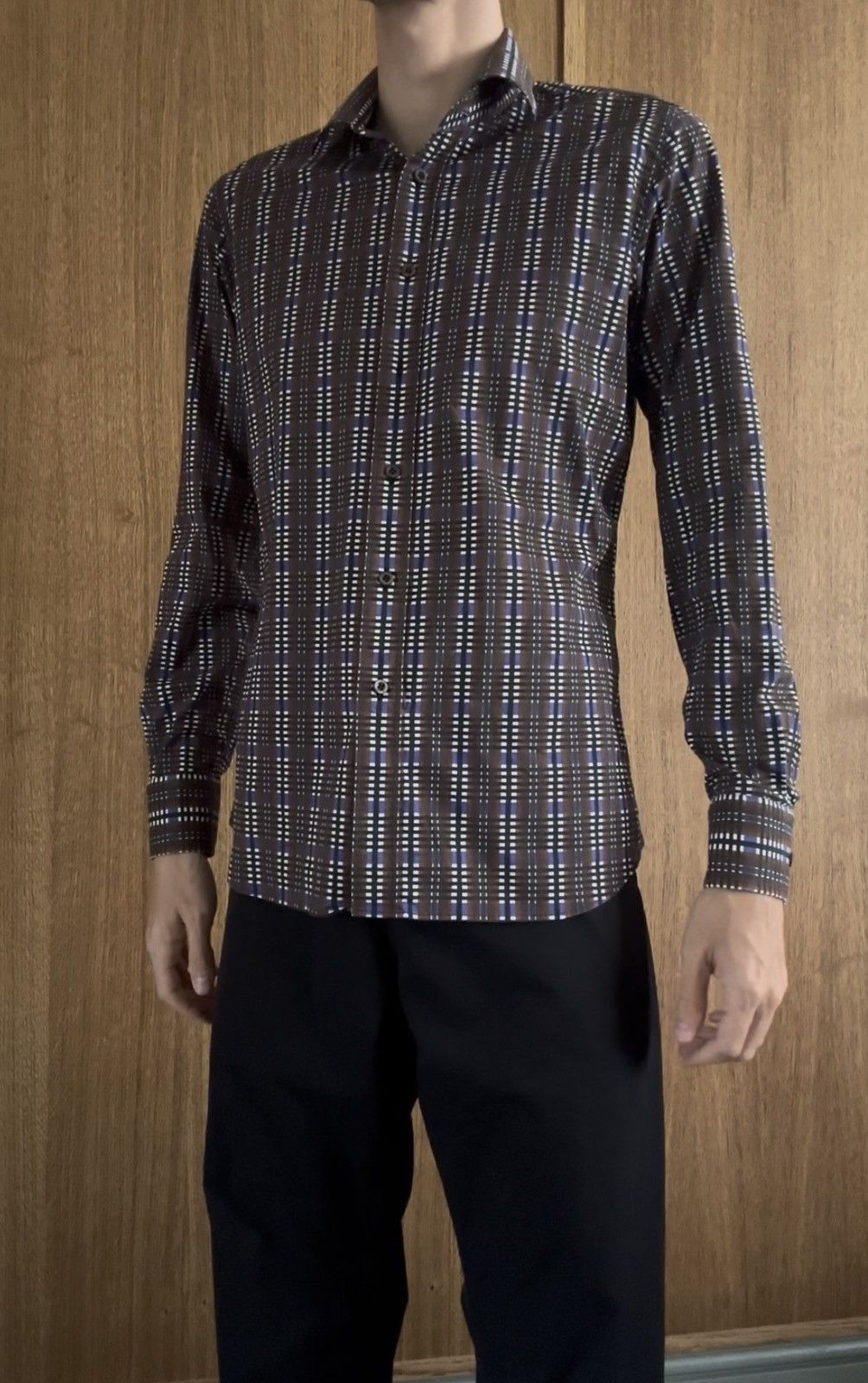 Prada PRADA CHECK SHIRT 39 /15 1/2 Size US M / EU 48-50 / 2 - 1 Thumbnail