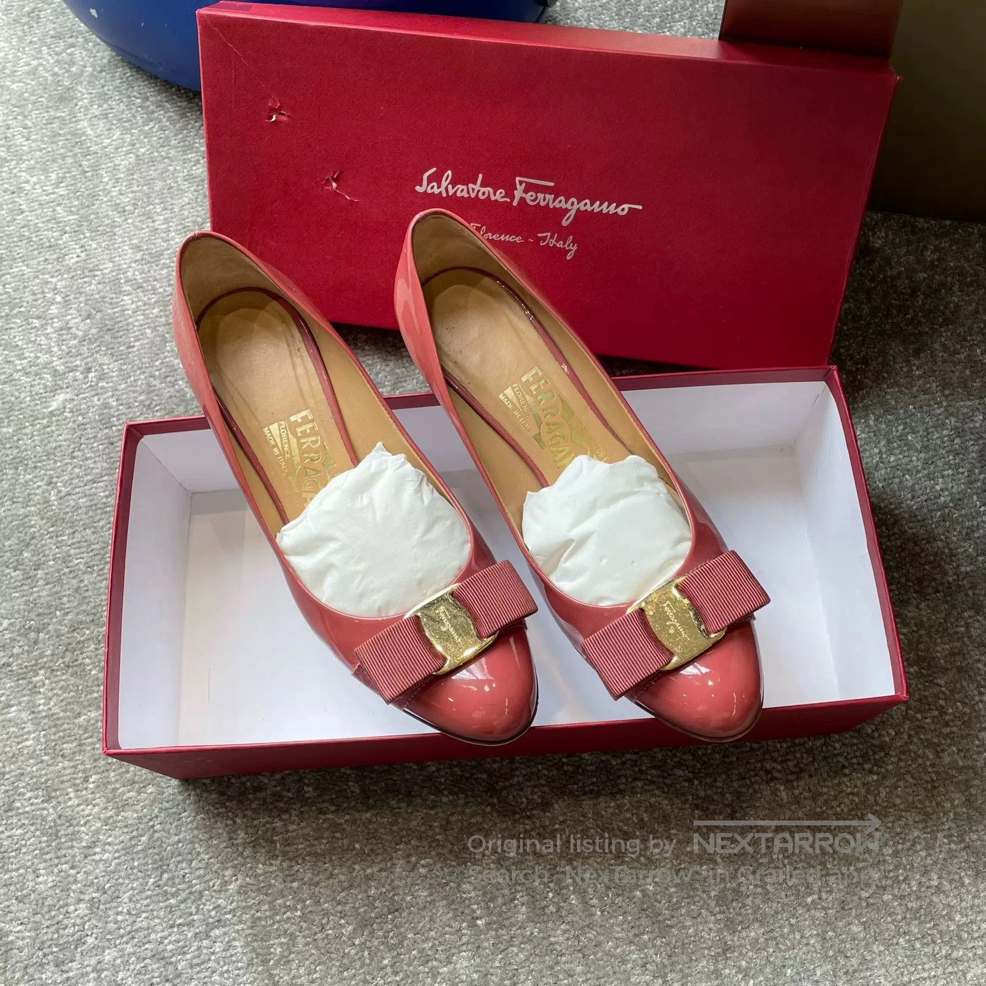 Salvatore Ferragamo Ferragamo Magenta Leather High Heels. Size US 5 / IT 35 - 2 Thumbnail