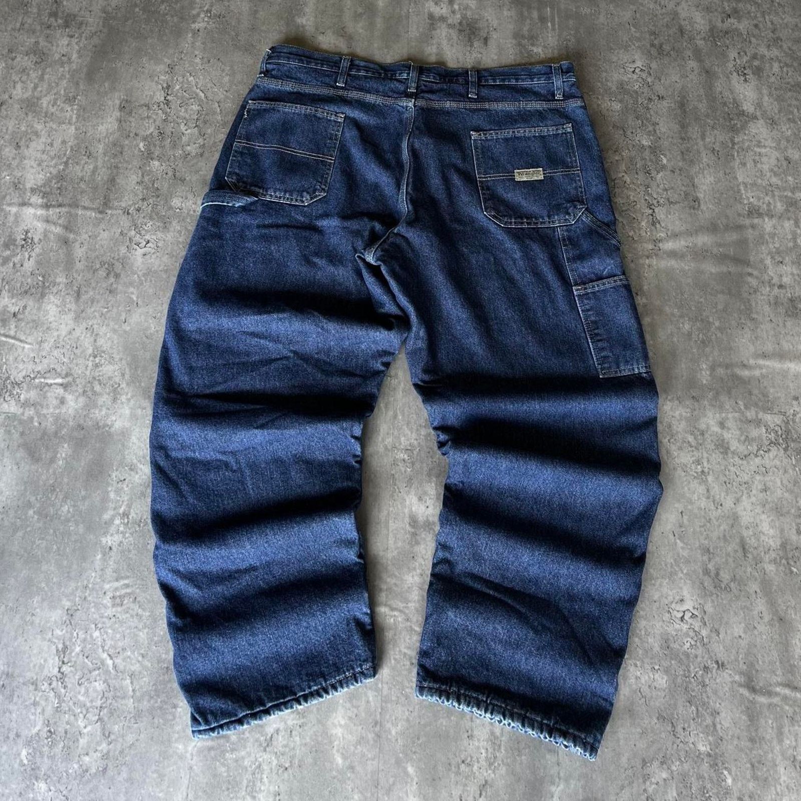 Carhartt × Vintage × Wrangler Vintage Y2K Wrangler Fleece Lined Baggy Carpenter Jeans Size US 42 / EU 58 - 1 Thumbnail