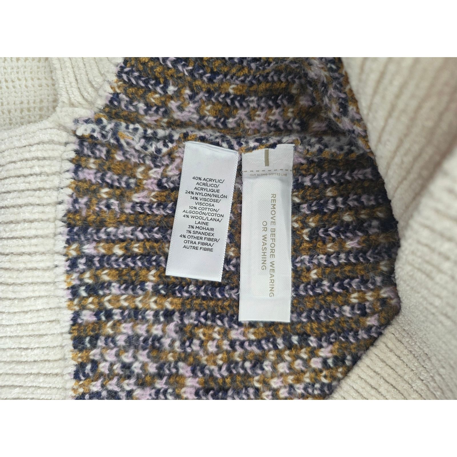 Loft LOFT Floral Boho Sweater Womens Medium Soft Knit Scoop Neck Size M / US 6-8 / IT 42-44 - 7 Thumbnail