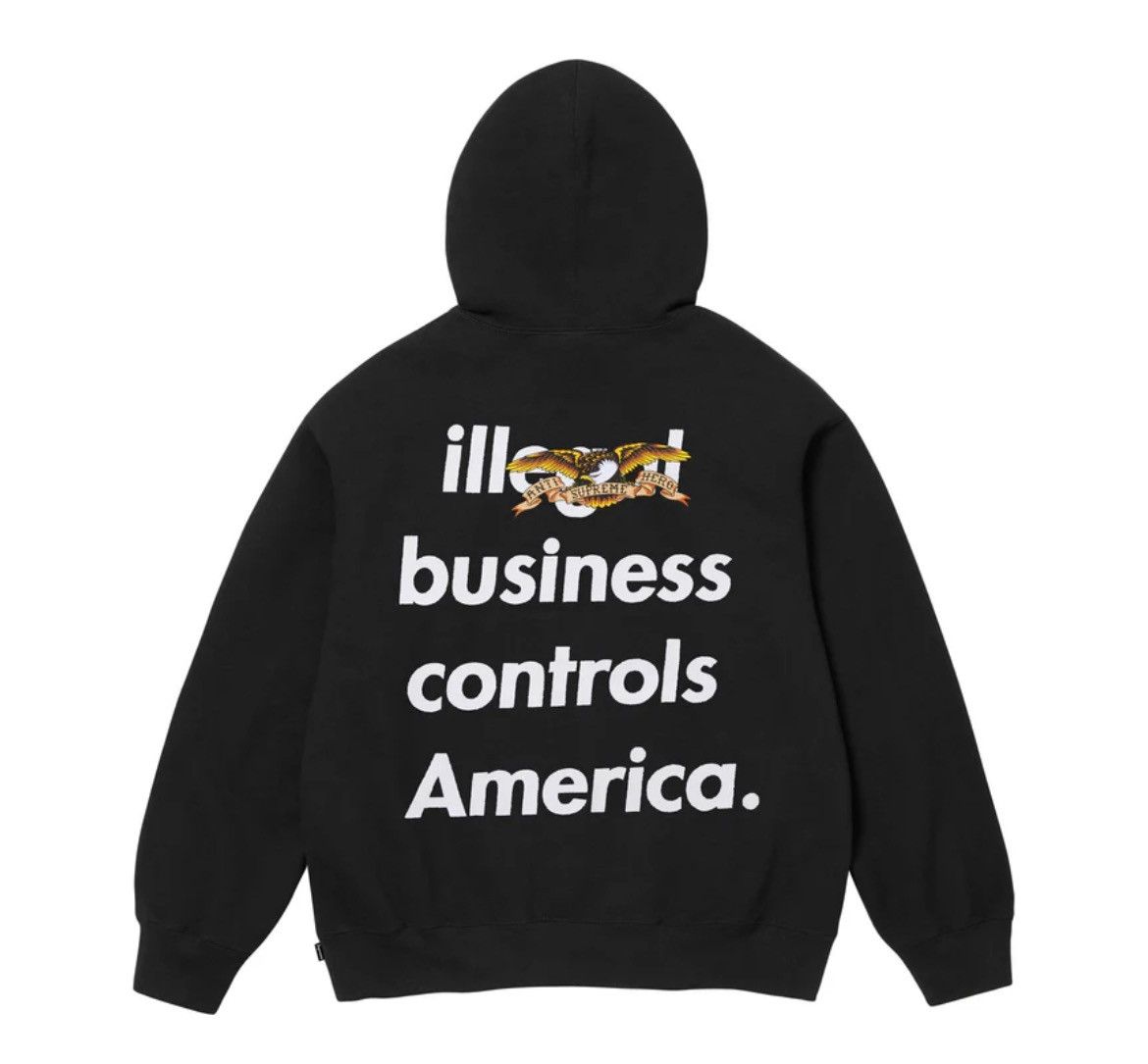 Antihero × Supreme Supreme AntiHero Hoodie Black Size US L / EU 52-54 / 3 - 2 Thumbnail