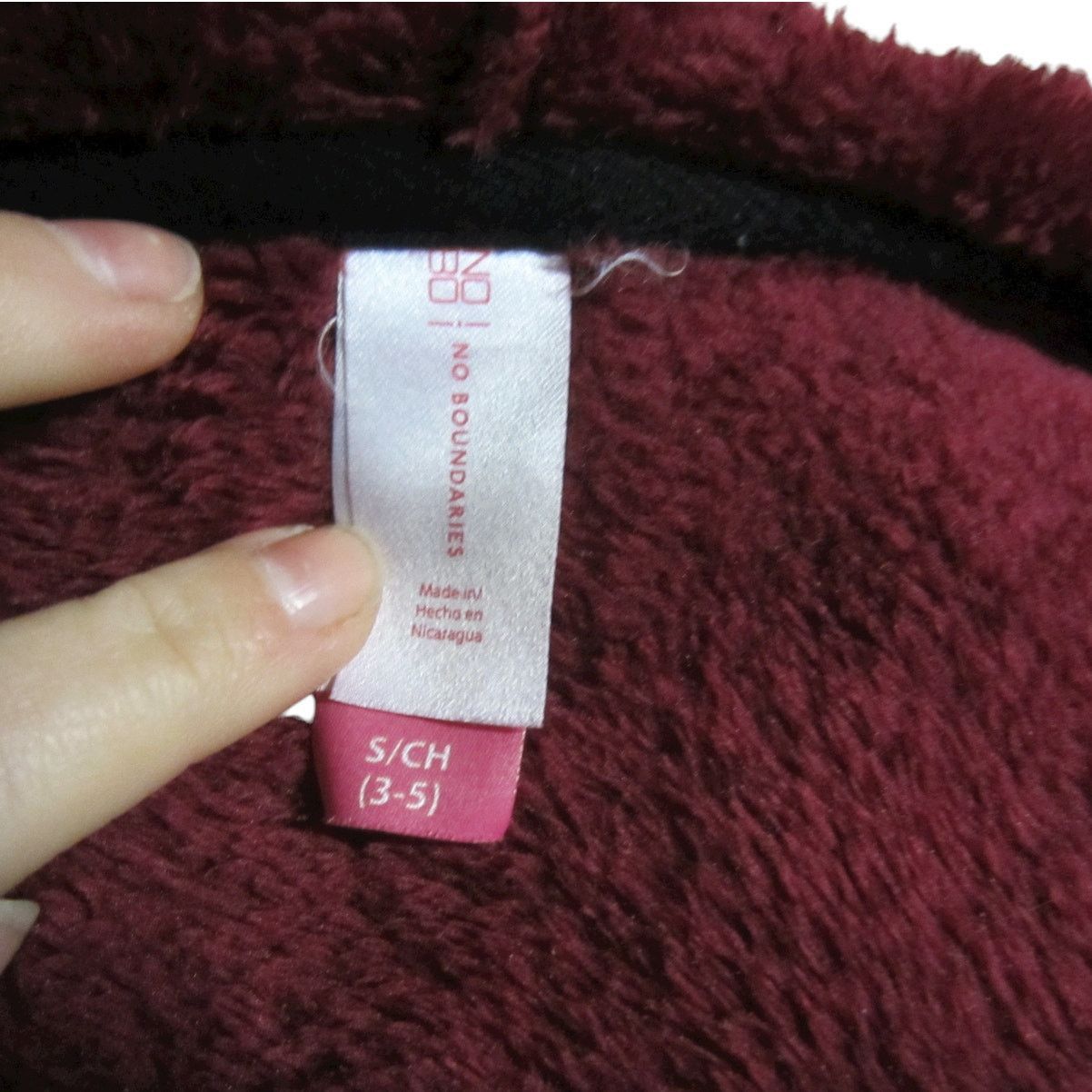 Other Y2K Plush Faux Fur Zip Up Hoodie No Boundaries Burgundy S Size S / US 4 / IT 40 - 3 Thumbnail