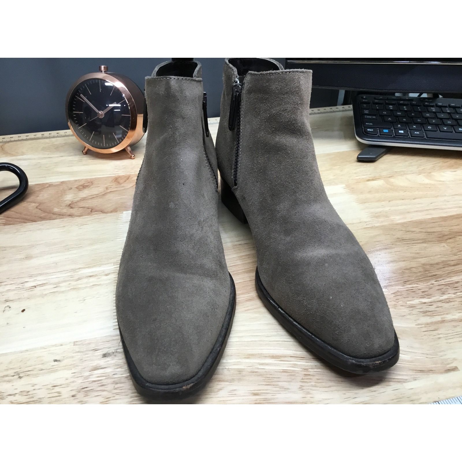 Aquatalia Aquatalia Fantina Olive Green Suede Ankle Booties Womens 7.5 Size US 7.5 / IT 37.5 - 1 Thumbnail