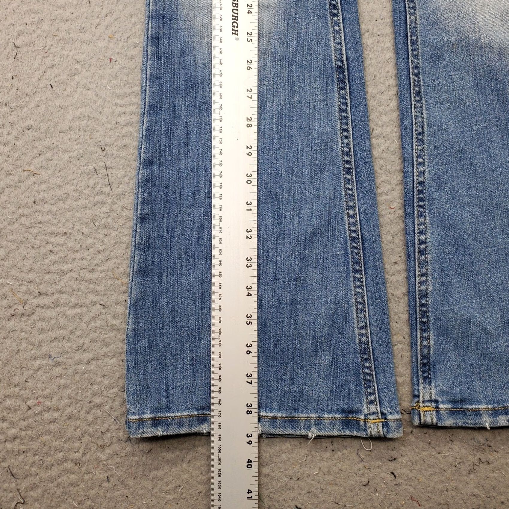 Vintage Aéropostale Womens Jeans 0 Blue Denim Faded Medium Wash High Rise Flared Leg Size 25" / US 0 / IT 36 - 3 Thumbnail