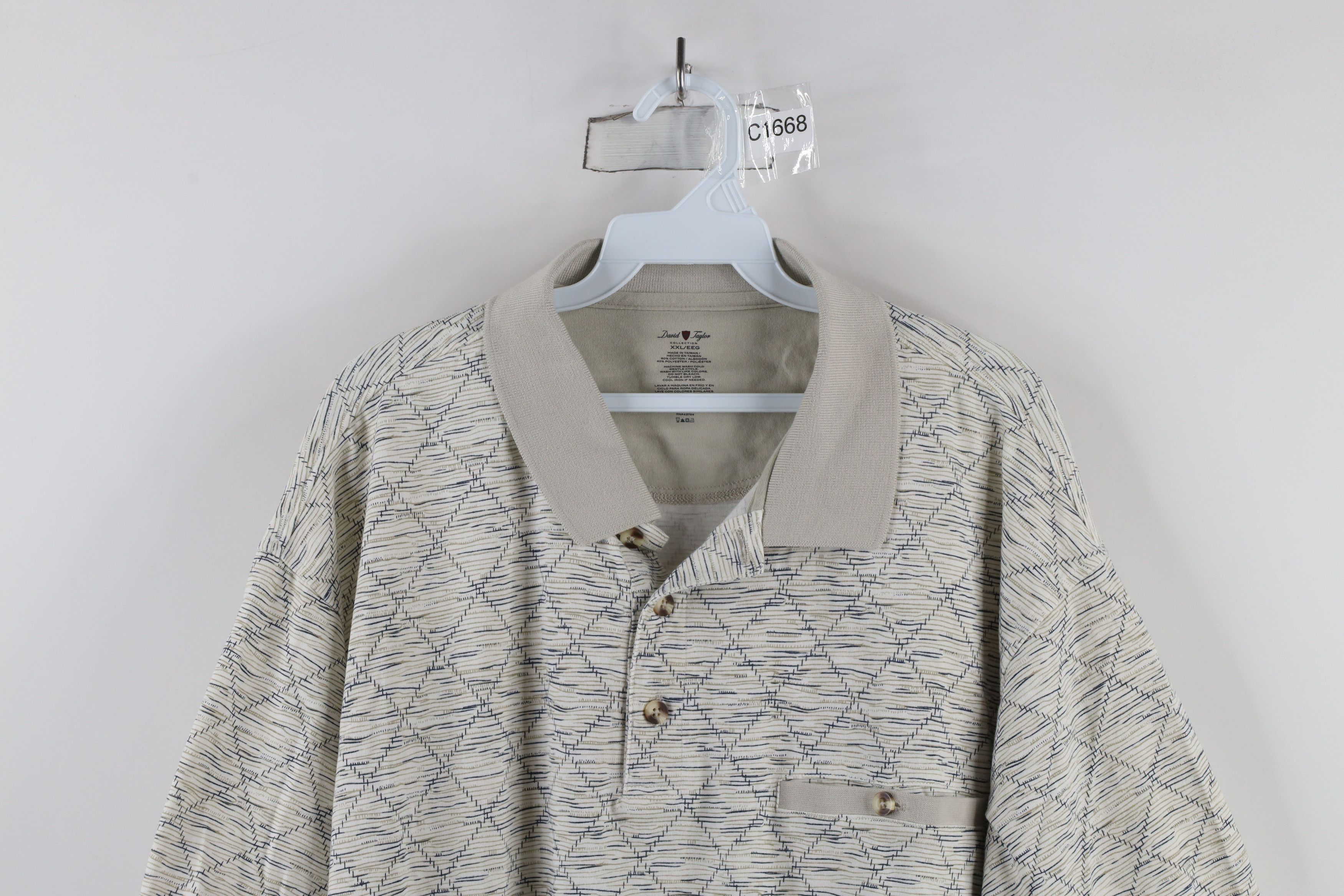 Vintage Vintage 90s Streetwear Cross Hatch Collared Pullover Polo Size US XXL / EU 58 / 5 - 2 Thumbnail