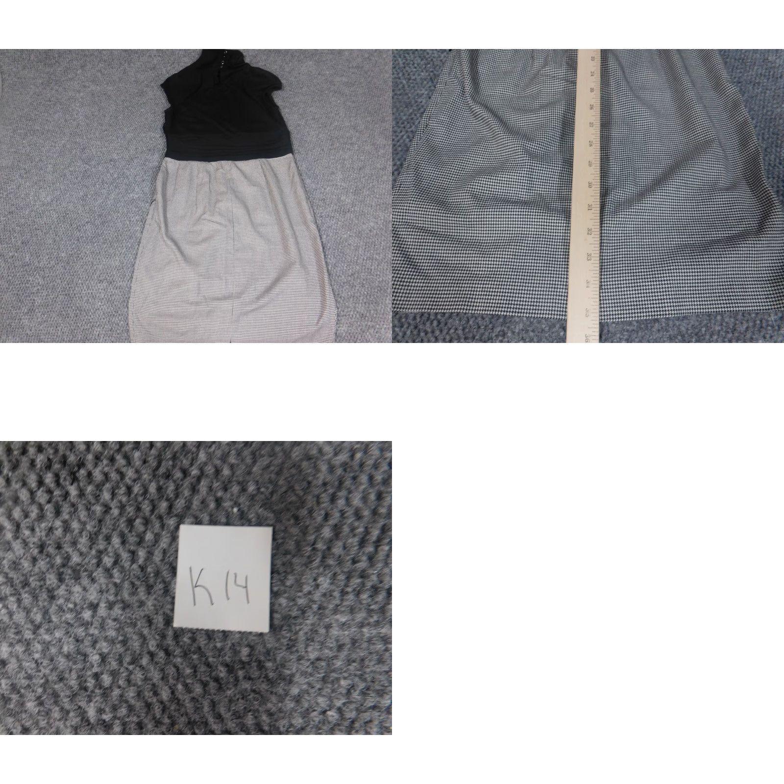 Zara Zara Dress Dress Pencil Gray Plaid Knit Stretch Viscose Rayon Knee Length Casual Formal M Womens Regular XS? No, use M; Wait—structure: Remove. Size M / US 6-8 / IT 42-44 - 9 Thumbnail