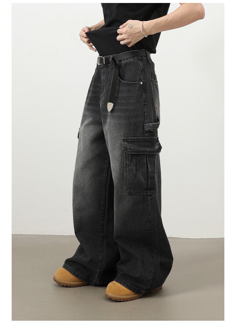 Jean American washed vintage workwear casual straight jeans Size US 32 / EU 48 - 4 Thumbnail