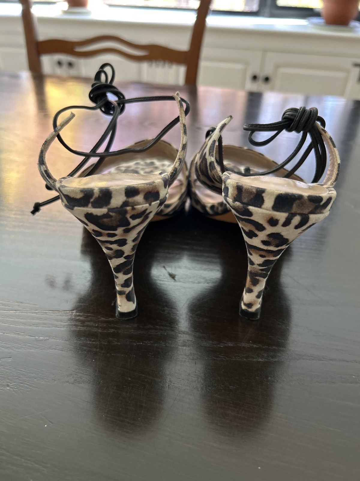 Maryam Nassir Zadeh Cheetah heels open toe heels Size US 10 / IT 40 - 5 Thumbnail