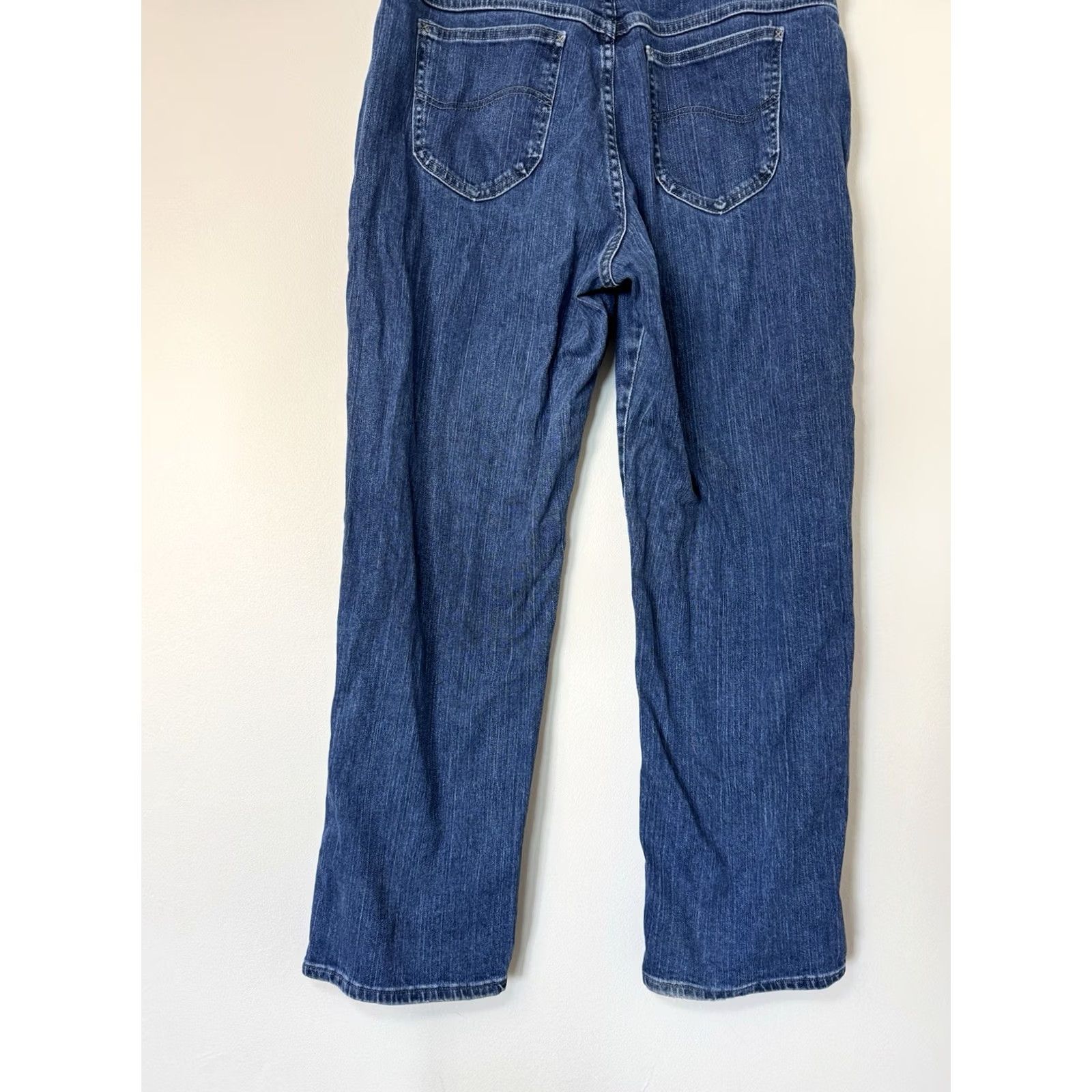 Lee Lee Relaxed Straight Leg At The Waist Women’s 16 Medium Jeans Dark Wash Pants Size 38" / US 16 / IT 52 - 6 Thumbnail