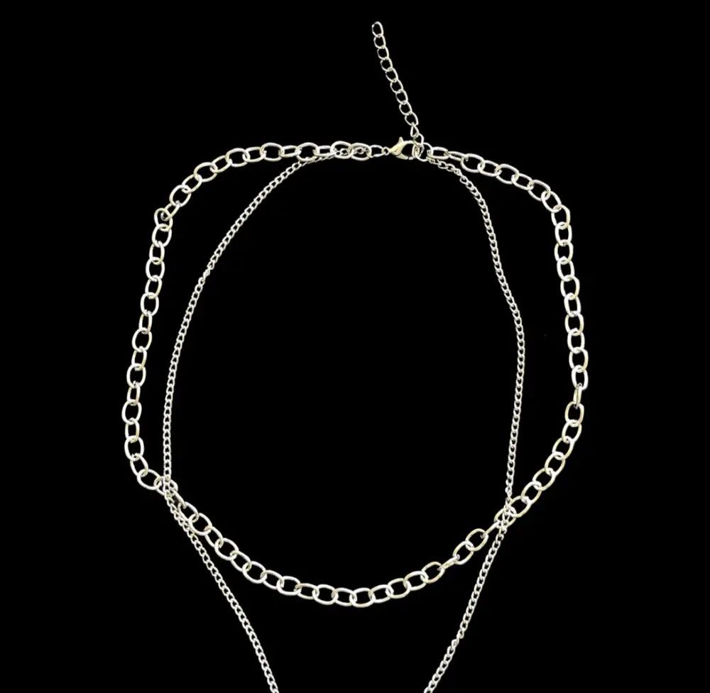 Jewelry Star Chain Necklace Punk Gothic Chrome Rock Size ONE SIZE - 4 Thumbnail