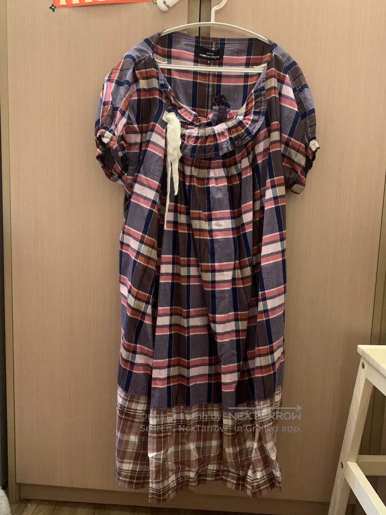 Comme des Garcons Comme des Garcons Red plaid bow tie dress Size S / US 4 / IT 40 - 1 Thumbnail