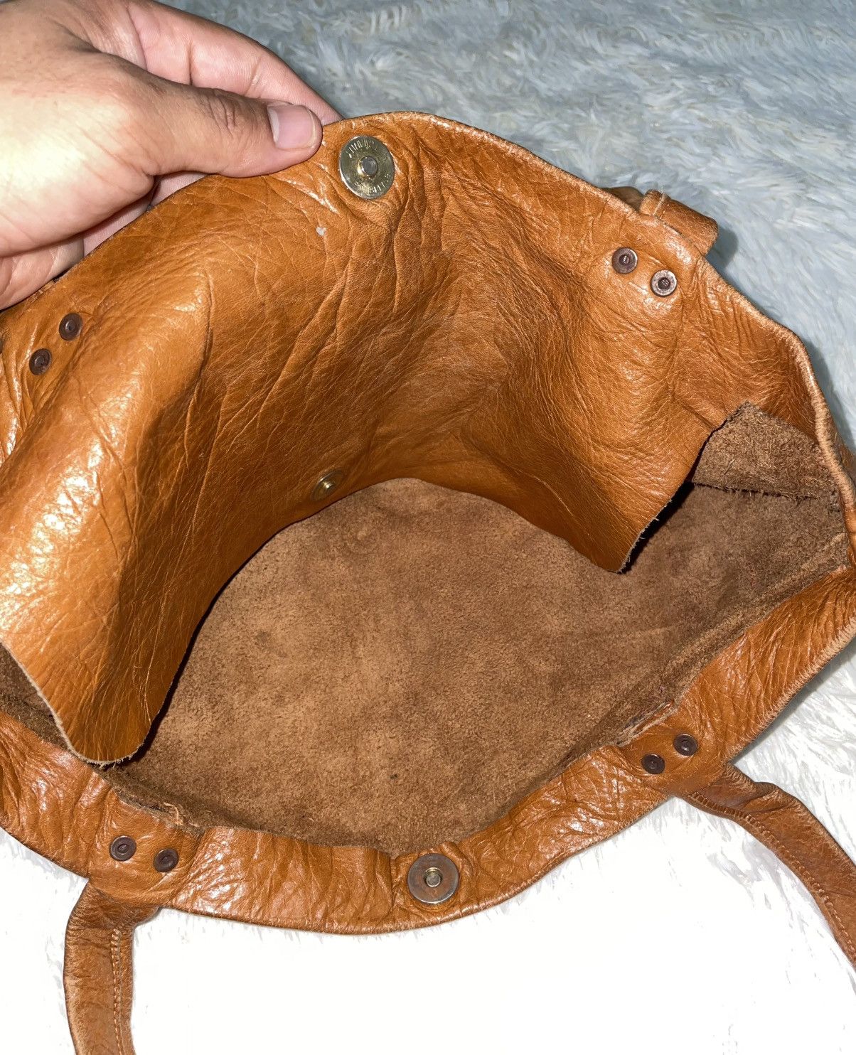 Genuine Leather × Leather Hand Made Full Leather Handbag Size ONE SIZE - 7 Thumbnail