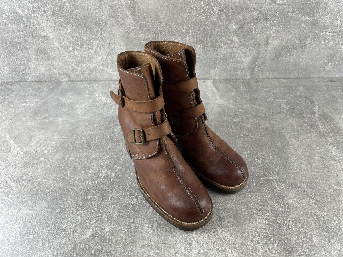 VIC MATI Vic Matié Avant Garde Leather Buckle Ankle Boots Brown Size US 8 / IT 38 - 3 Thumbnail