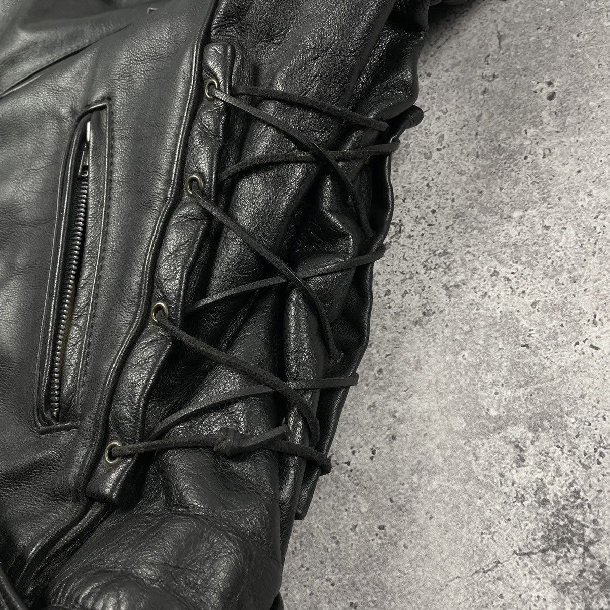 Other Vintage 90s Biker - Moto USA Leather Jacket Size US S / EU 44-46 / 1 - 6 Thumbnail