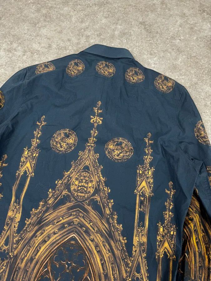 Dolce & Gabbana 2010s Dolce & Gabbana Catholic Cathedral Navy Shirt Size US M / EU 48-50 / 2 - 6 Thumbnail