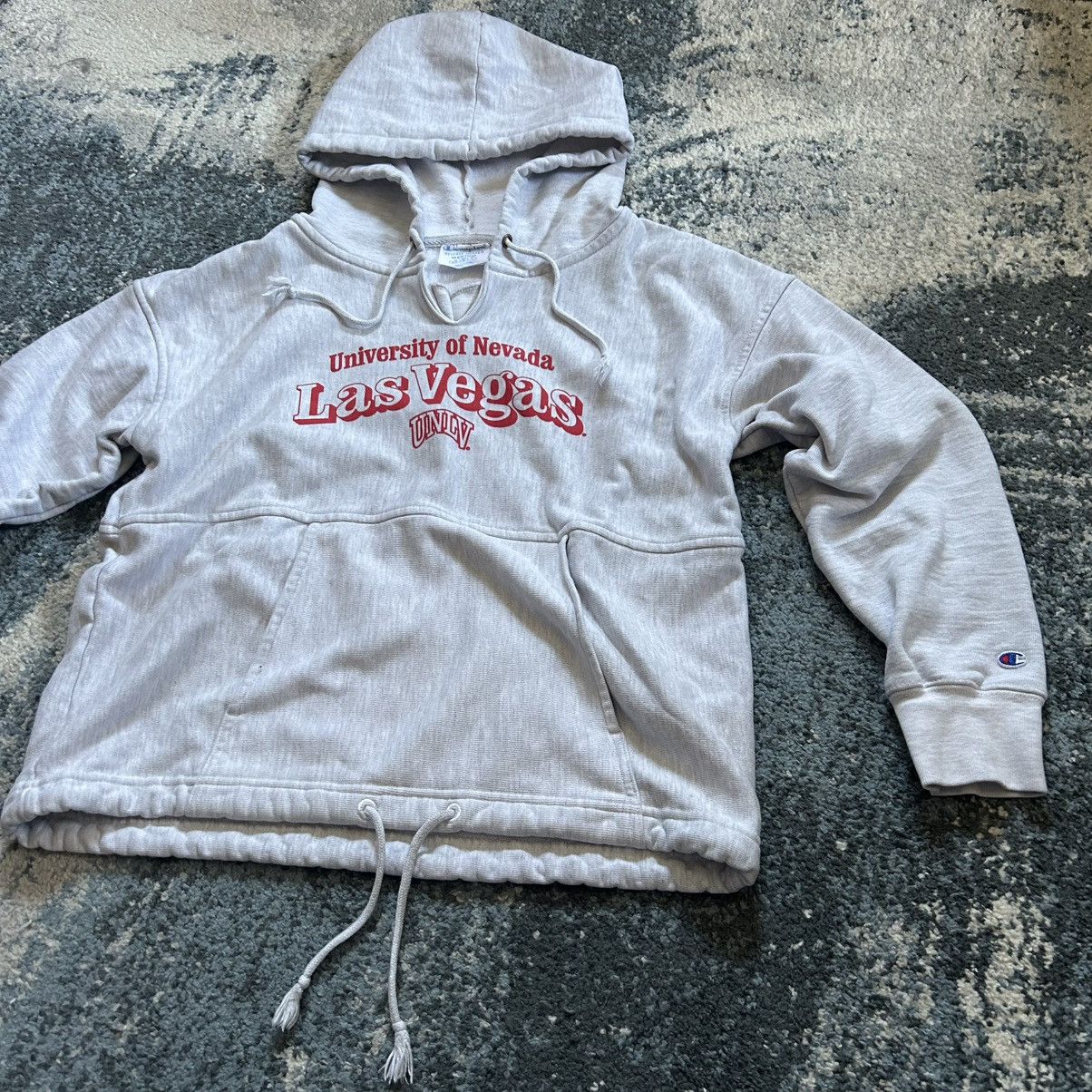 Champion UNLV HEATHER ASH GREY REVERSE WEAVE WORDMARK LOGO HOODiE Size M / US 6-8 / IT 42-44 - 3 Thumbnail