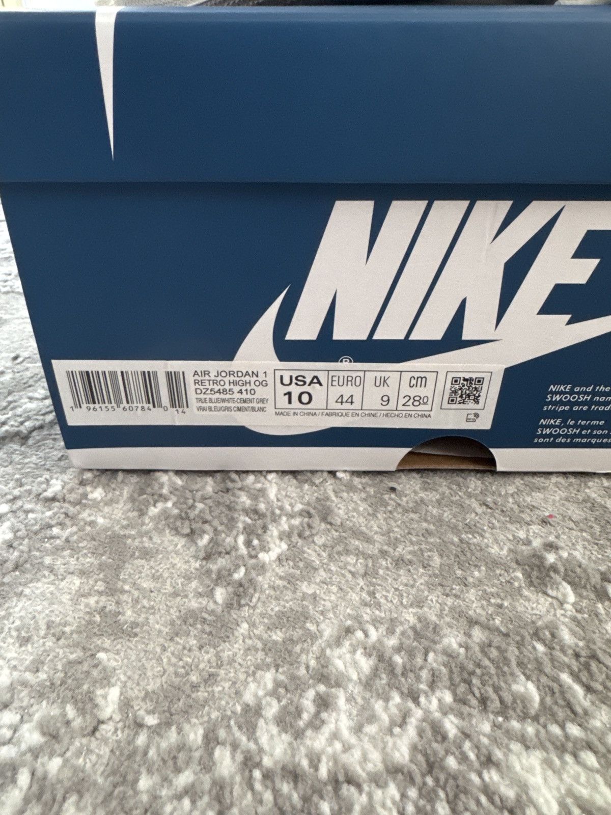 Jordan Brand × Nike Jordan 1 True Blue Retro High OG Size US 10 / EU 43 - 7 Thumbnail