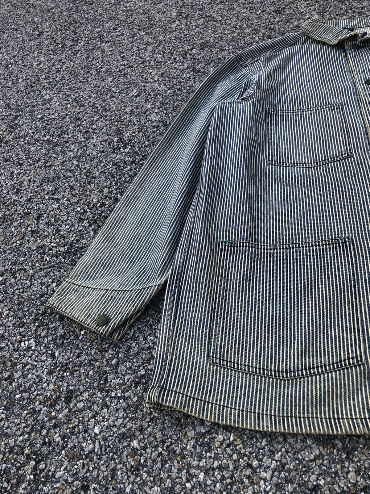 Vintage Oshkosh Chore Jacket Hickory Stripe Wabash, Men's (Size L) — image 5 of 6