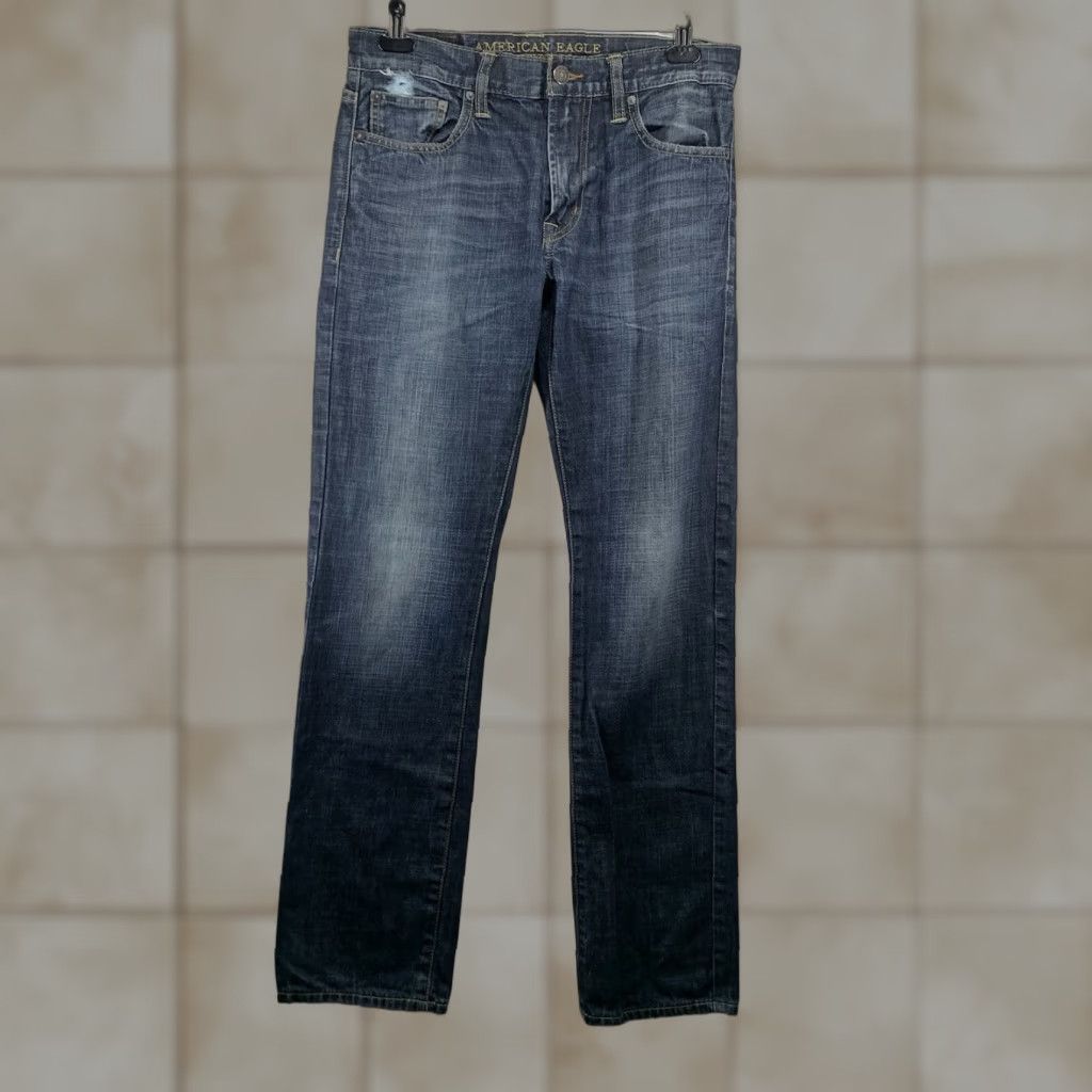 American Eagle Outfitters VINTAGE American Eagle Outfitters Jeans Men Dark Denim 30x34 Slim Fit Straight Rise 5-Pocket Size US 30 / EU 46 - 1 Thumbnail