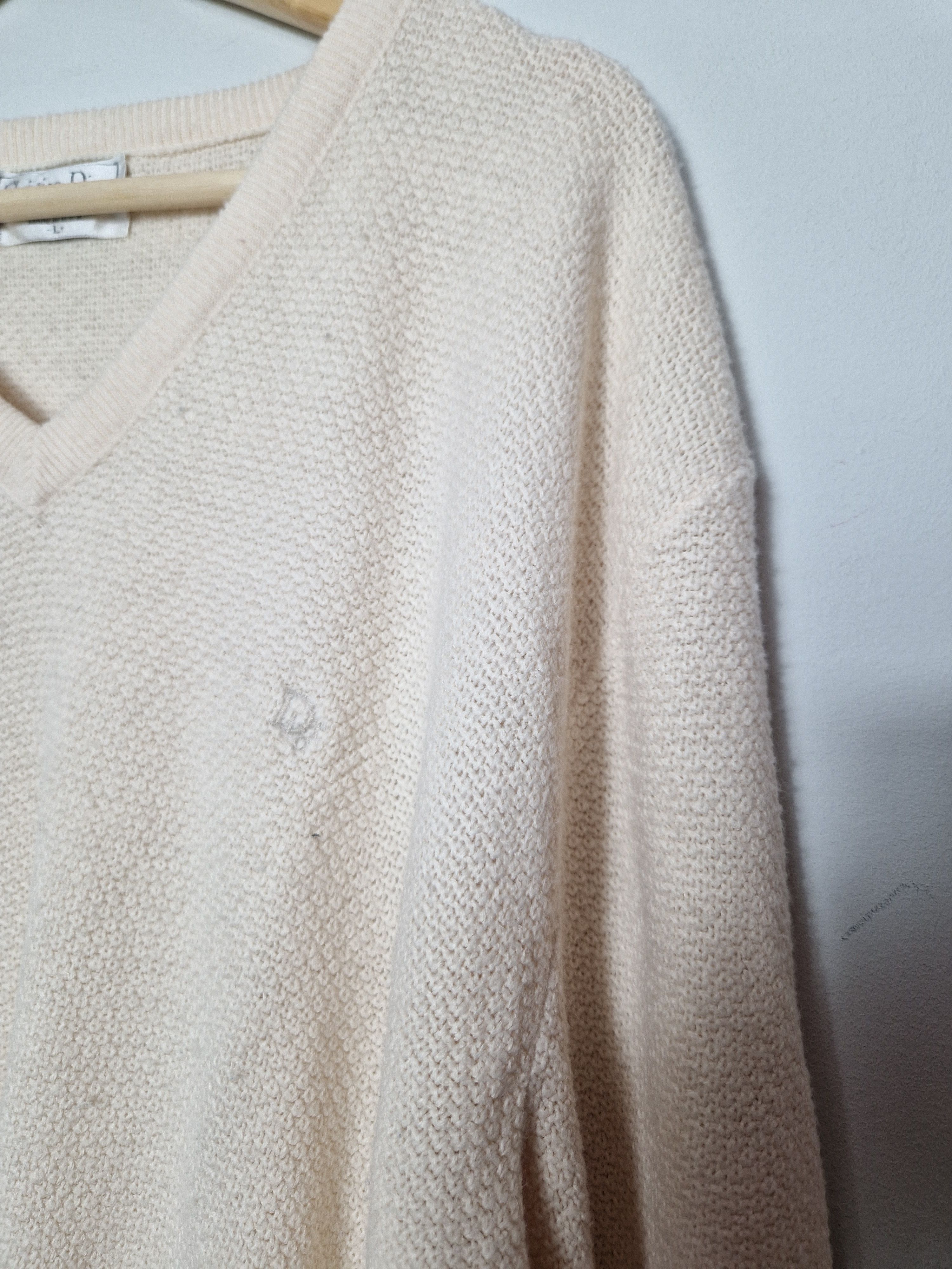 Christian Dior vintage ecru sweater