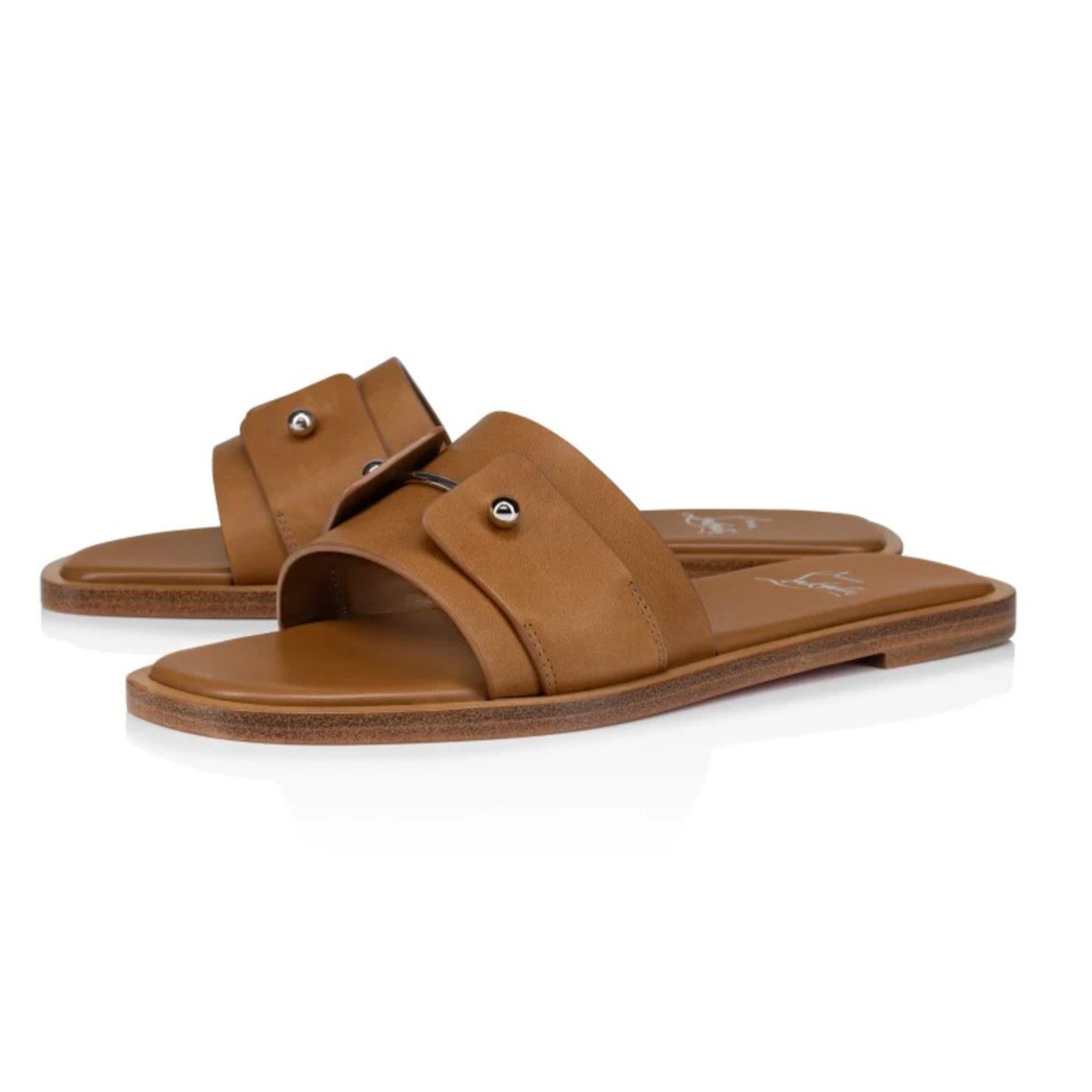 Christian Louboutin Christian Louboutin Chambelimule Flat Tera Brown Sandal 36 Size US 6 / IT 36 - 1 Thumbnail