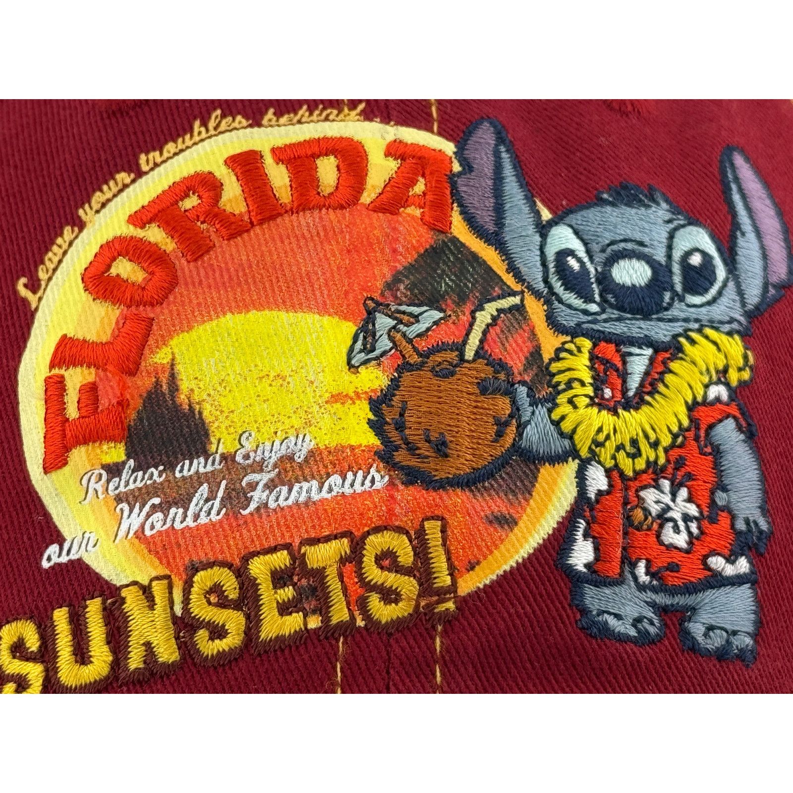 Disney Lilo & Stitch Florida Hat - Disney World Strapback Dad Cap Size ONE SIZE - 2 Thumbnail