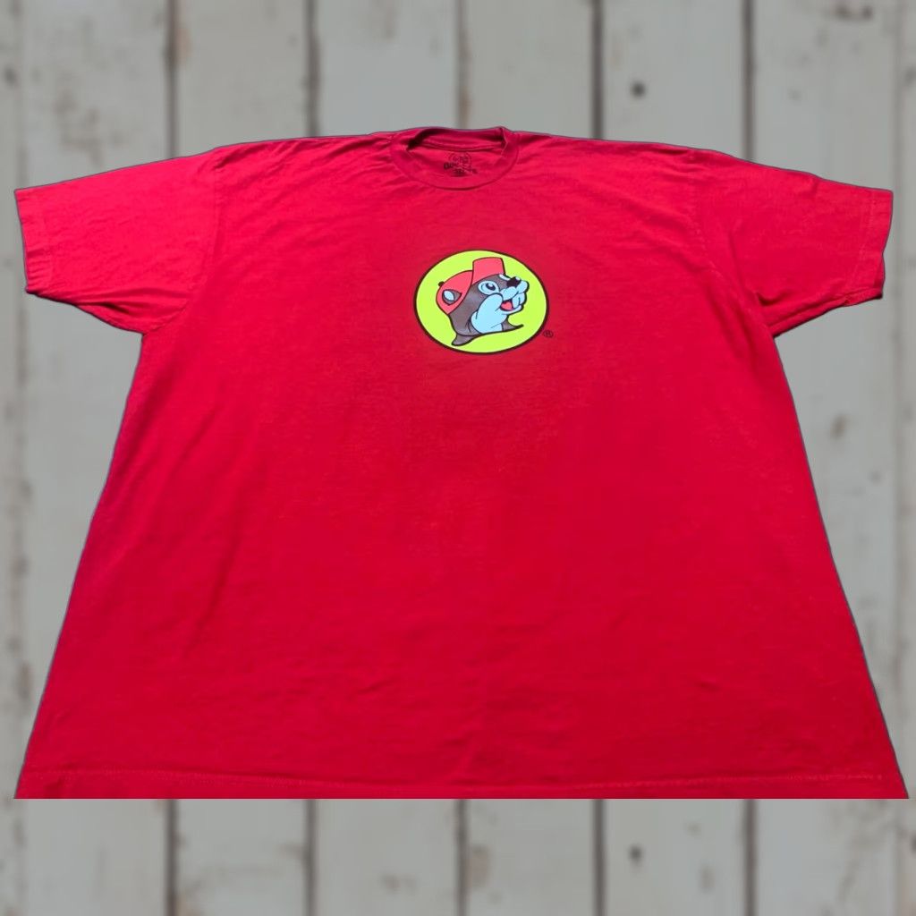 Gildan Buc-ee's Beaver Graphic Red T-Shirt - Gildan - Adult 3XL - Short Sleeve - Solid Cotton - Mens Size US XXL / EU 58 / 5 - 1 Thumbnail