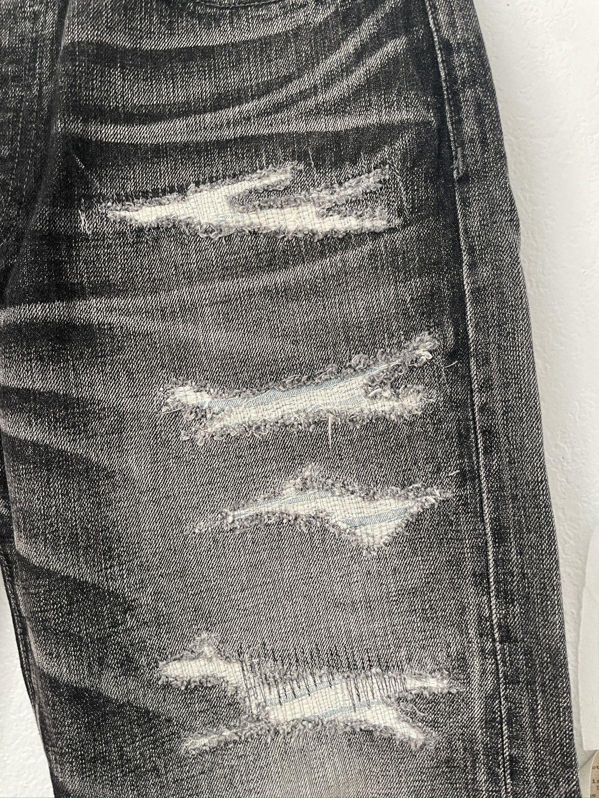 Japanese Brand × Vintage Wirote Distressed Selvedge Black Denim Jeans Size US 32 / EU 48 - 5 Thumbnail