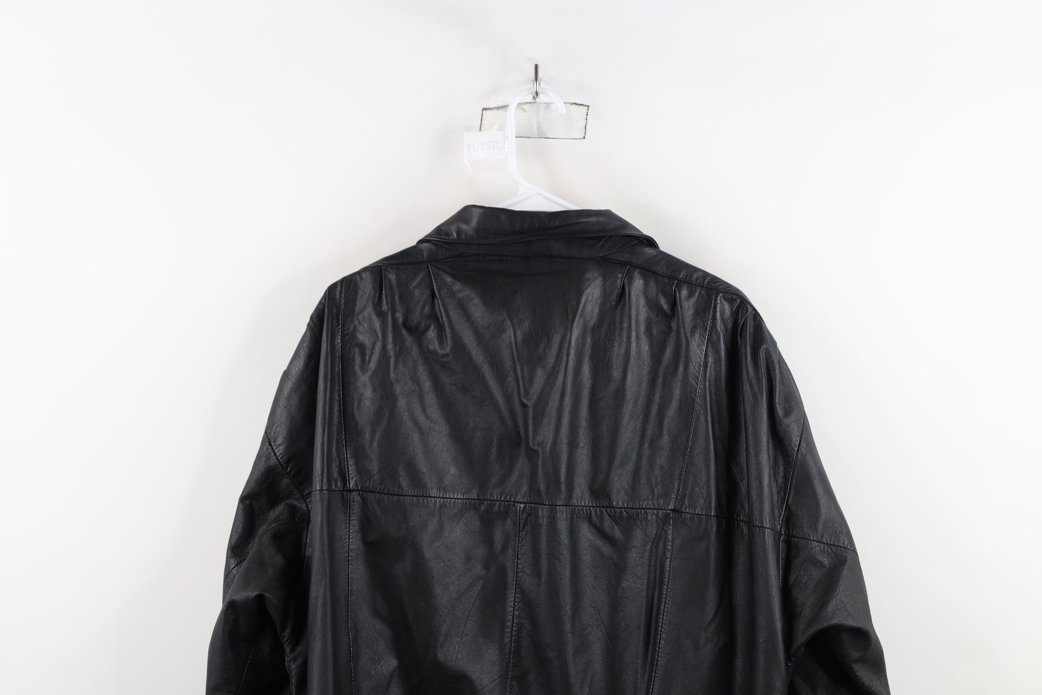 Vintage Vintage 90s Streetwear Pelle Leather Full Zip Jacket Size XXL / US 16-18 / IT 52-54 - 15 Thumbnail